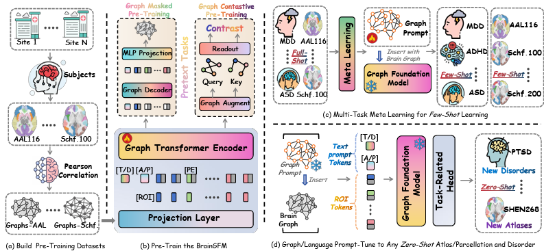 Flowchart for the Brain Graph Foundation Model paper